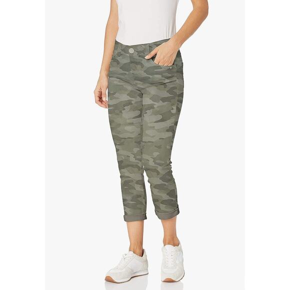 Democracy Ab Solution Tummy Control Crop Ankle Skimmer Camouflage Pants Womens 8 - Picture 1 of 14